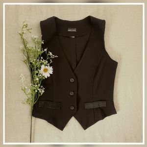 ×S0LD×  VTG cropped tux-inspired 90s vest sz med wet seal